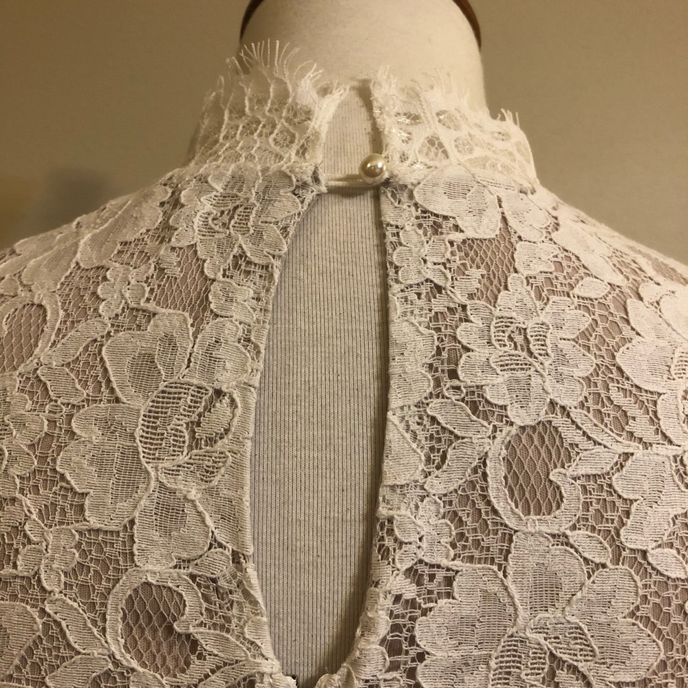 Filly Flair White Lace Flirty Feminine Dress - Picture 11 of 16